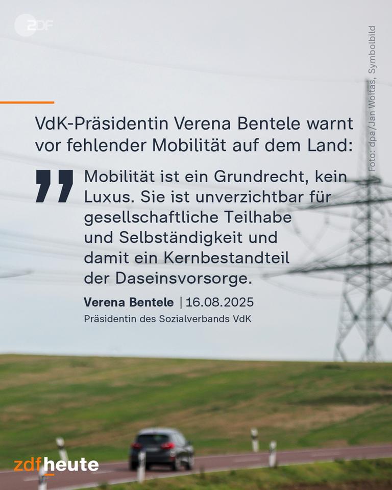 VdK-Präsidentin Bentele zu Mobilität auf dem Land