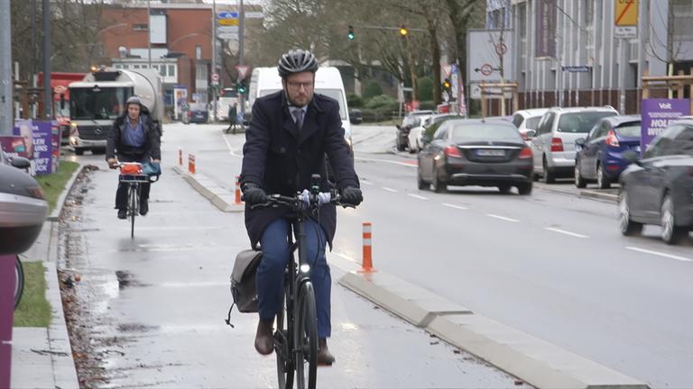 Radfahrer in Hamburg (Mobilitätswende)