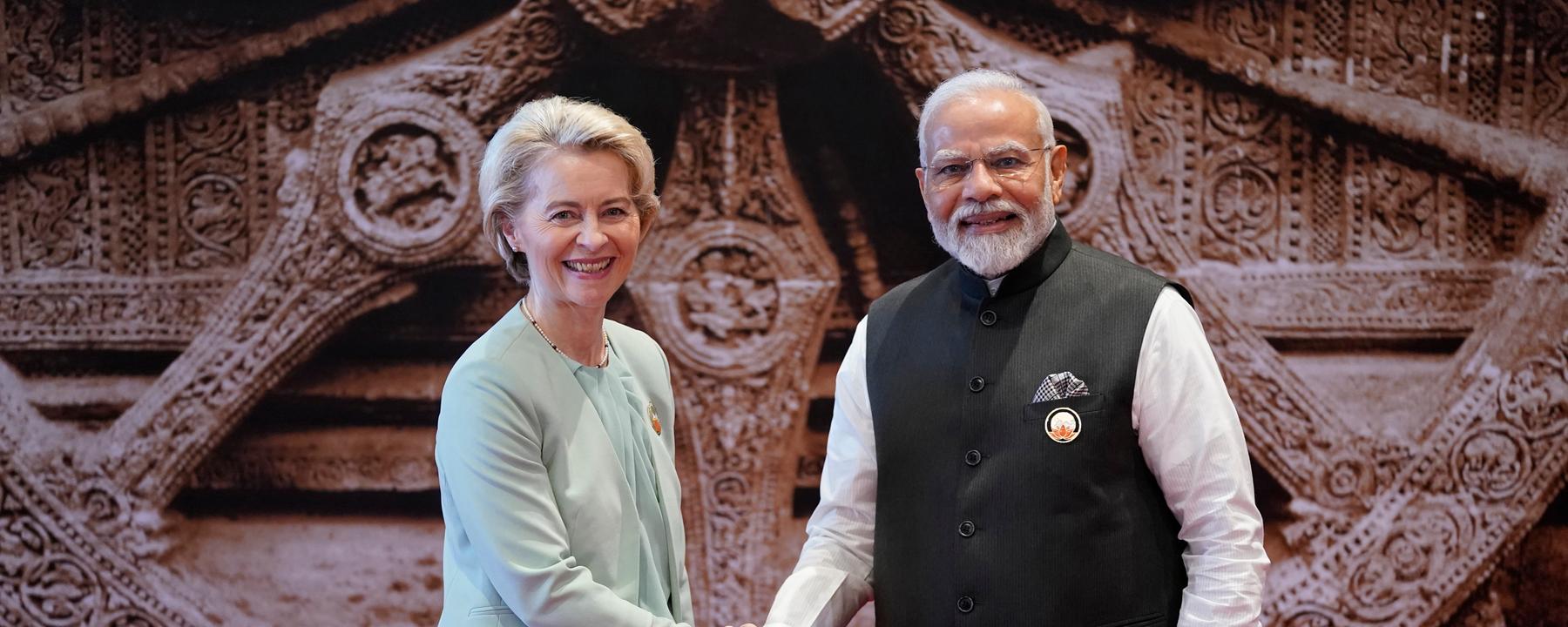 Ursula von der Leyen und Narendra Modi beim G20-Gipfel in Indien - 2023