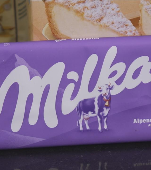 Das Produkt "Milka Alpenmilch"-Schokolade.