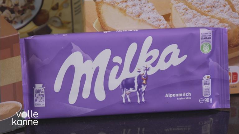 Das Produkt "Milka Alpenmilch"-Schokolade.