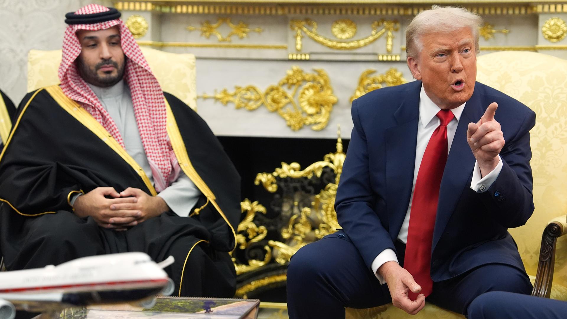 Saudi-Arabiens Kronprinz Mohammed bin Salman und US-Präsidenz Donald Trump