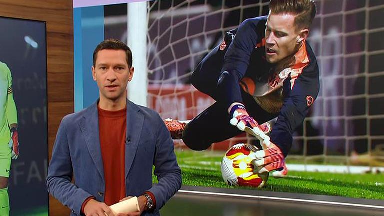 Screenshot ZDF morgenmagazin: vorne Florian Zschiedrich, Hintersetzer: Marc-André ter Stegen. 