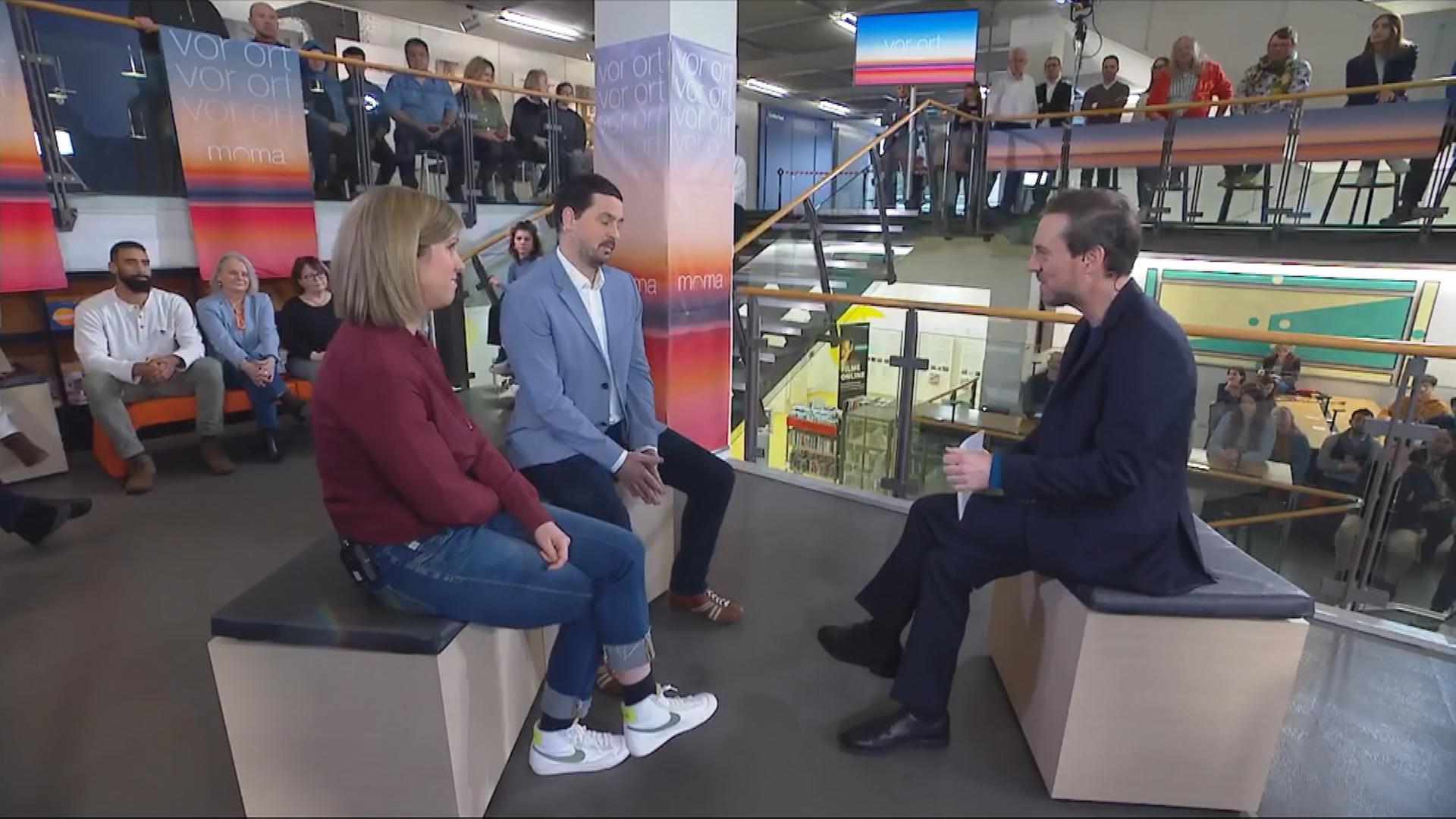 Eva Schiller, Raphael Dahler und Andreas Wunn (rechts)
