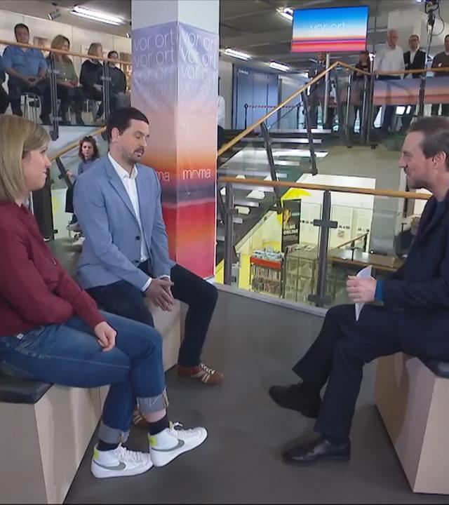 Eva Schiller, Raphael Dahler und Andreas Wunn (rechts)