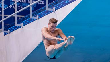 Moritz Linus Wesemann bei der Europameisterschaft im Wasserspringen am 01.08.2026 in Paris.