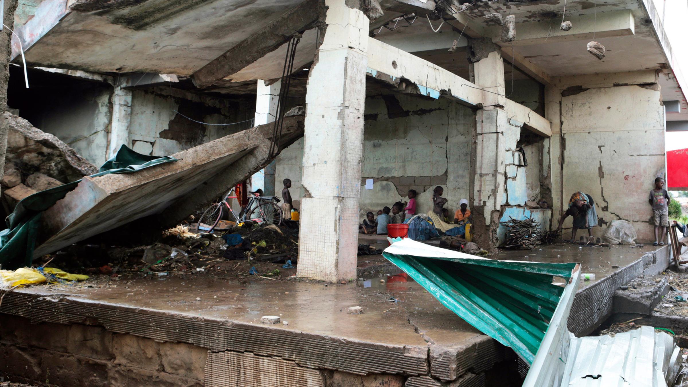 Zerstörungen durch den Wirbelsturm "Idai" in Mosambik am 22.03.2019