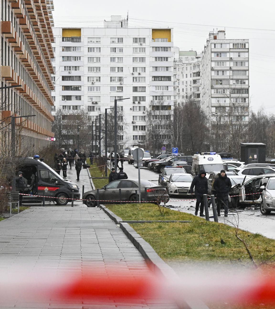 Straße in Moskau, auf der ein Anschlag auf einen General verübt wurde.