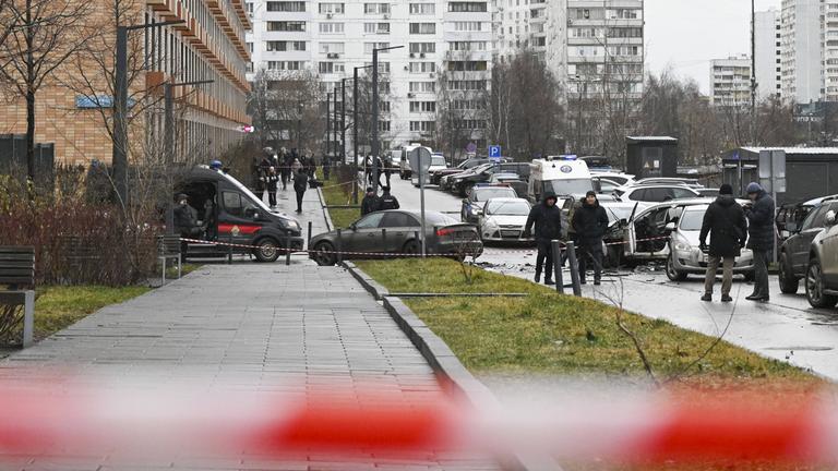 Straße in Moskau, auf der ein Anschlag auf einen General verübt wurde.