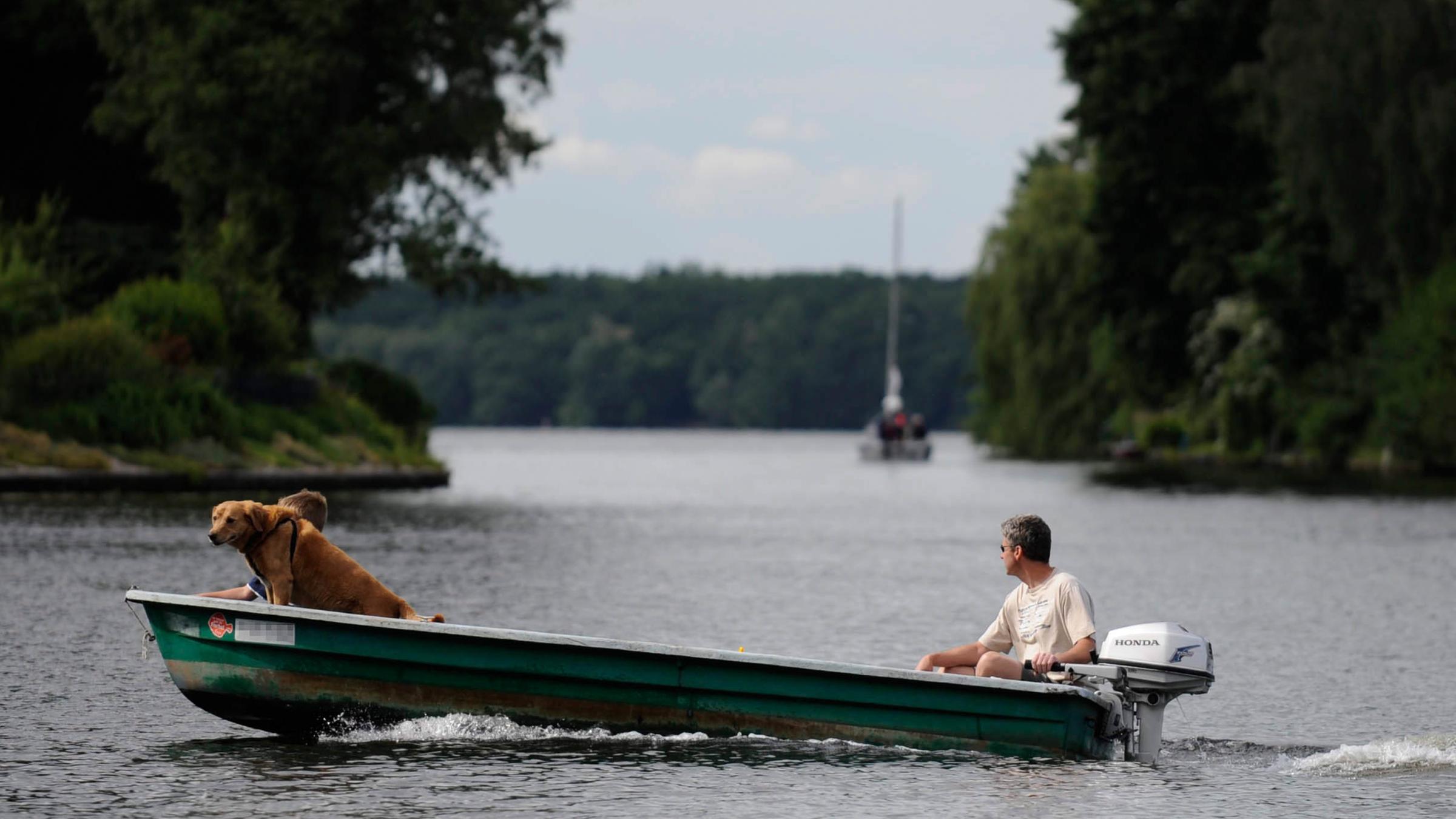 Motorboot auf dem Müggelsee