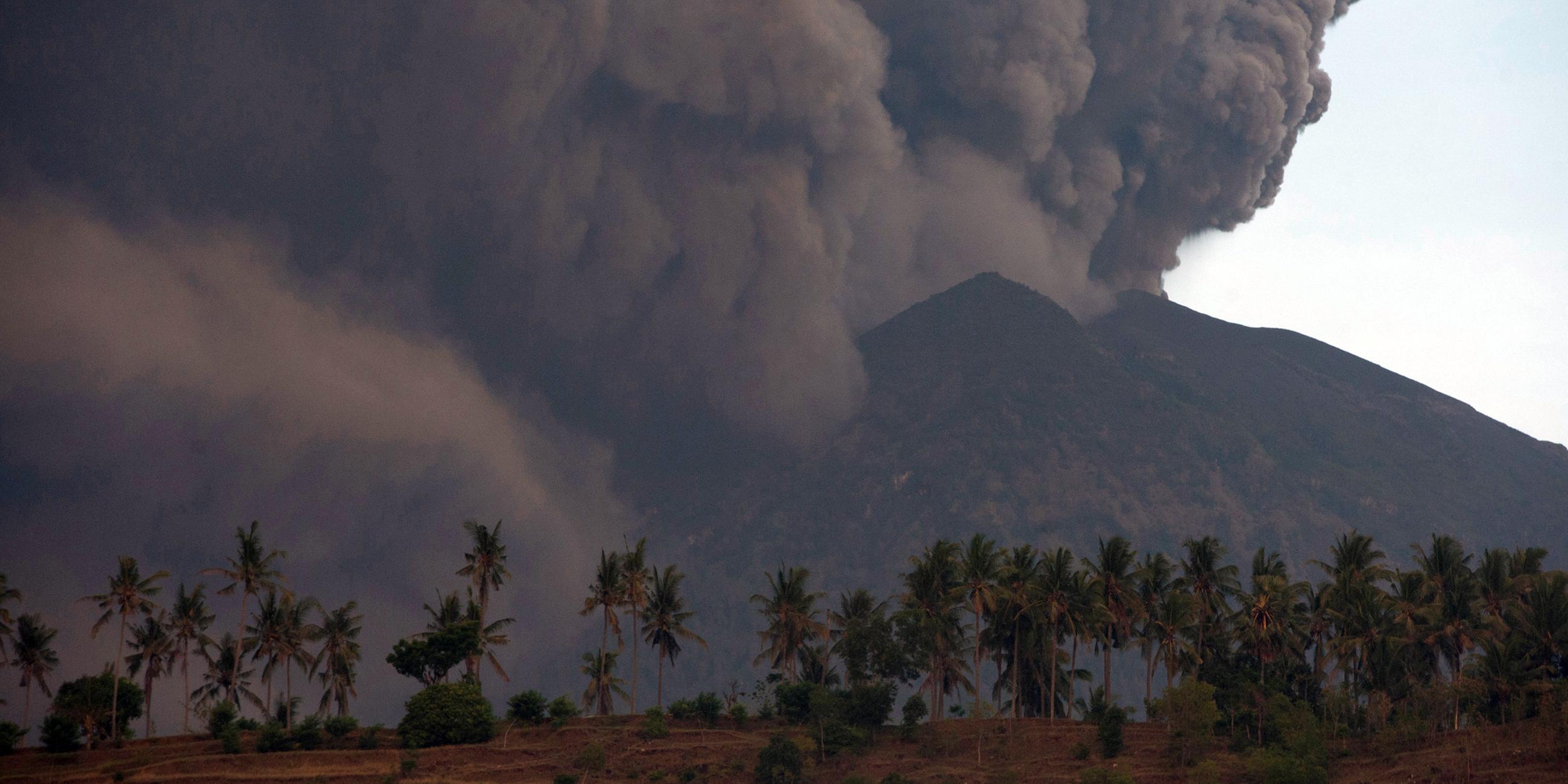Der Mount Agung auf Bali am 26.11.2017