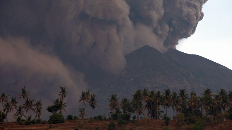 Der Mount Agung auf Bali am 26.11.2017