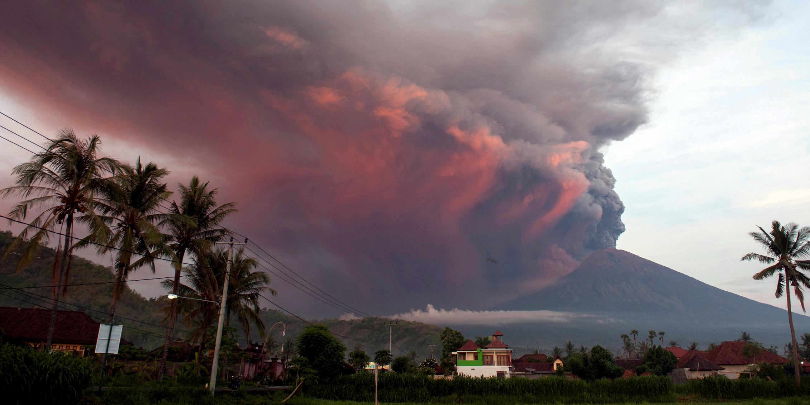 Der Mount Agung auf Bali am 26.11.2017