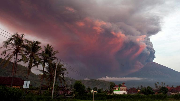 Der Mount Agung auf Bali am 26.11.2017