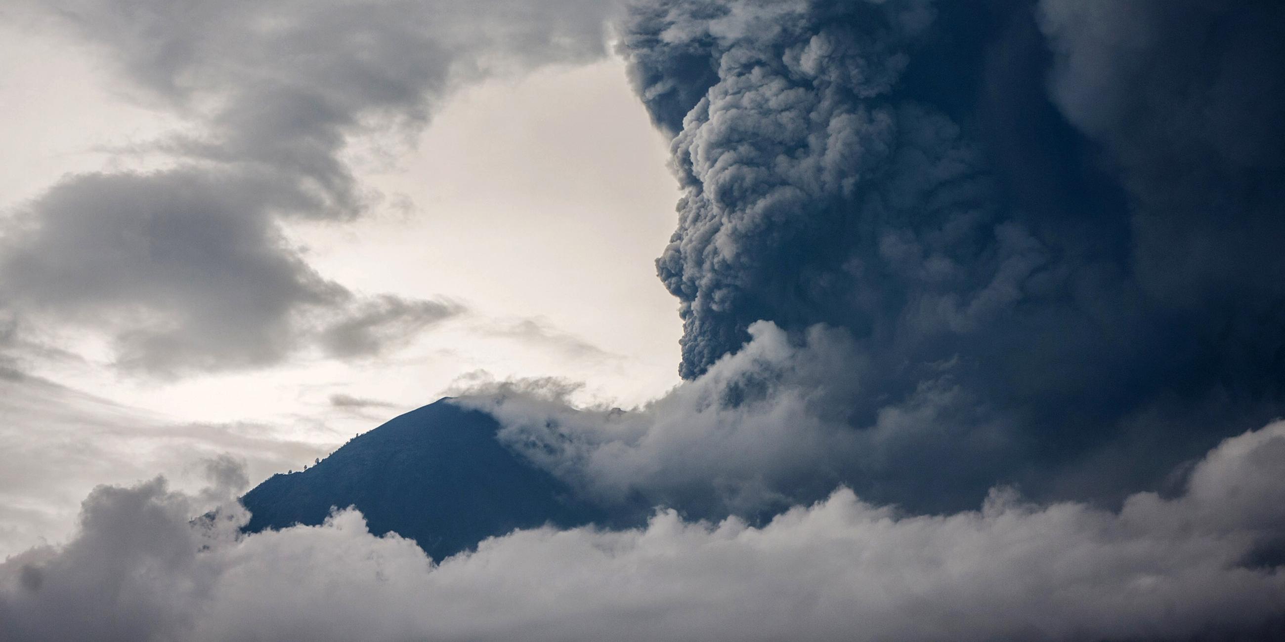 Der Mount Agung am 26.11.2017 auf Bali 
