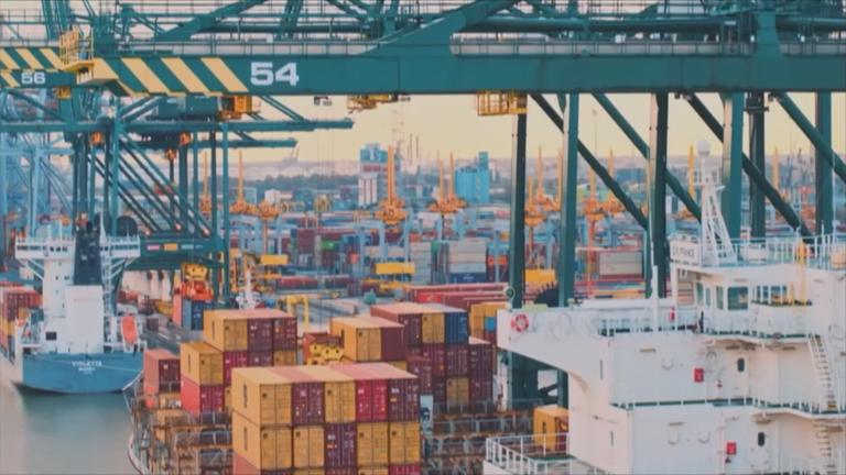 Conbtainer im Hamburger Hafen