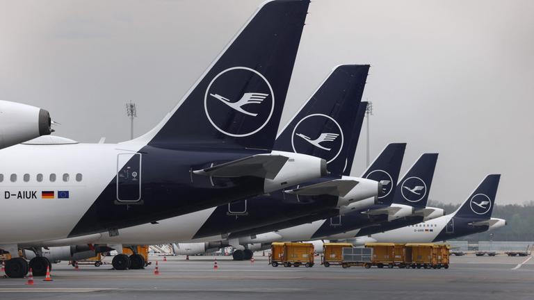 München: Lufthansa-Flugzeuge am Boden