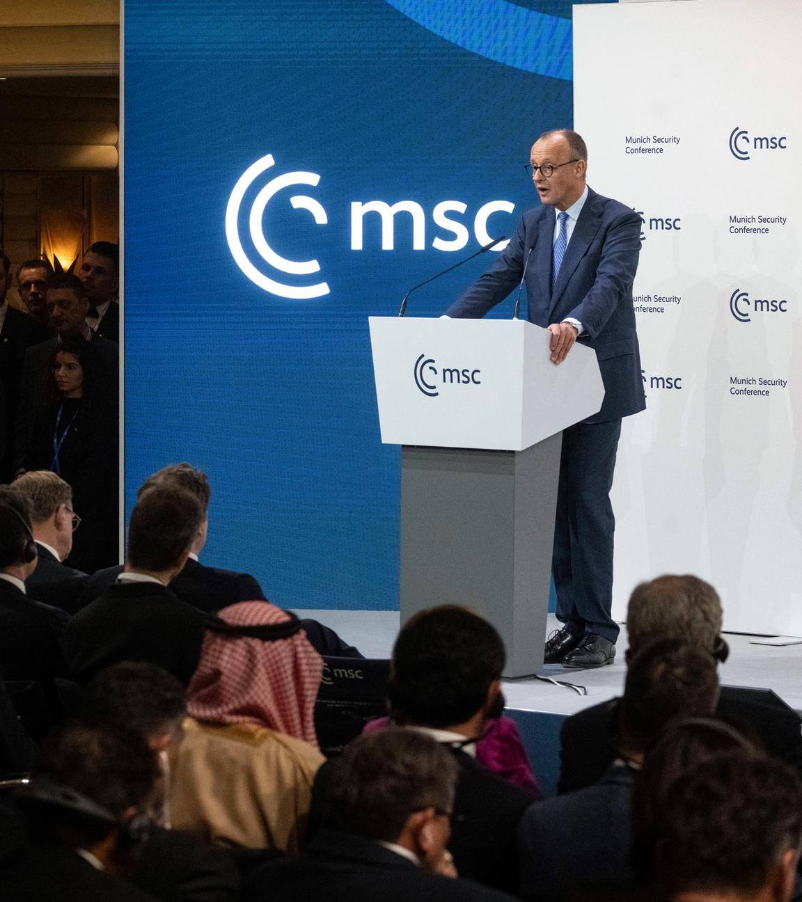 Bundeskanzler Friedrich Merz (CDU) spricht bei der Eröffnung der 62. Münchner Sicherheitskonferenz