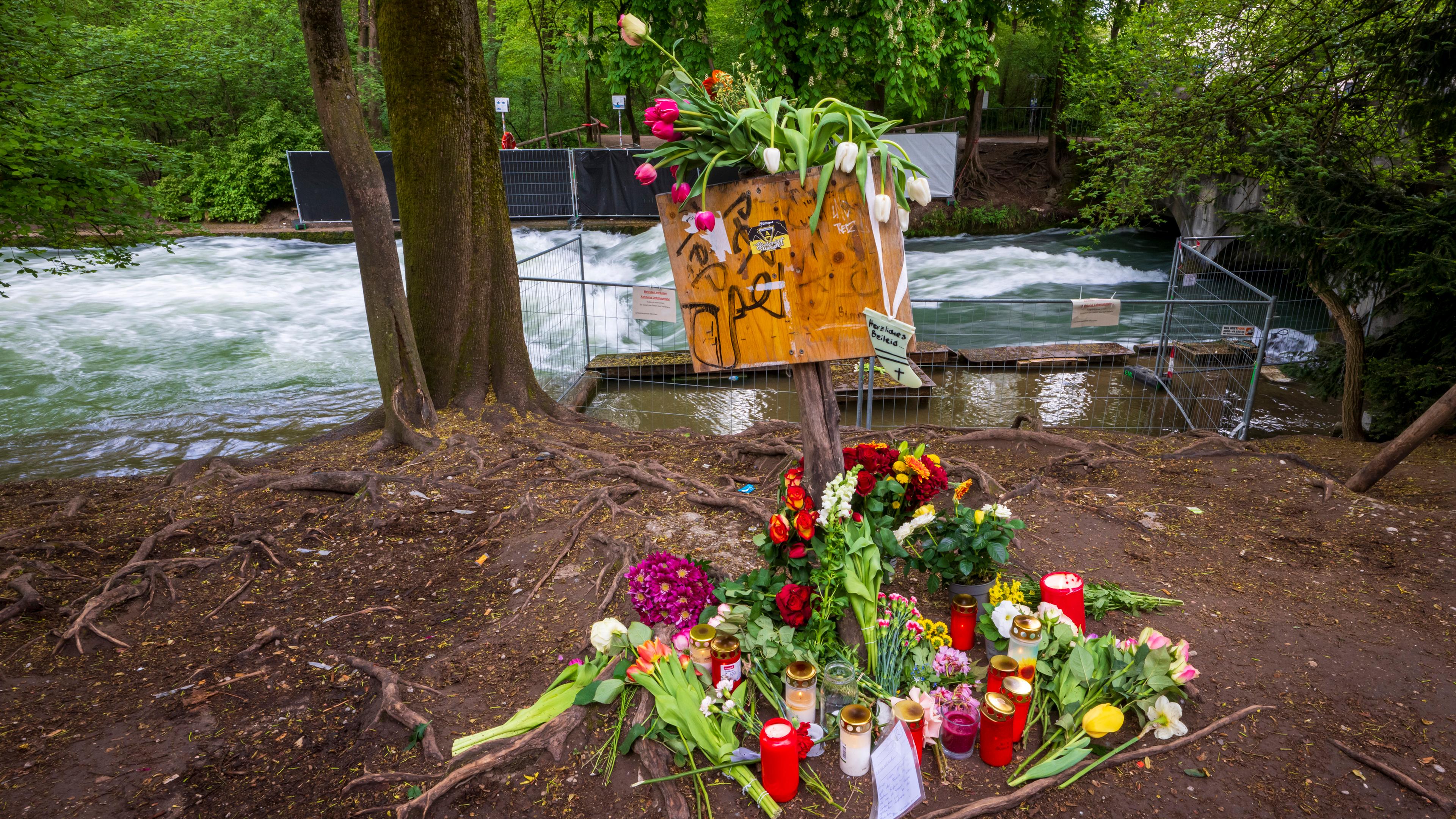 Trauer um Surferin an Münchner Eisbachwelle