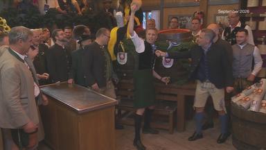 Münchens Oberbürgermeister Krause beim Start des Oktoberfestes.