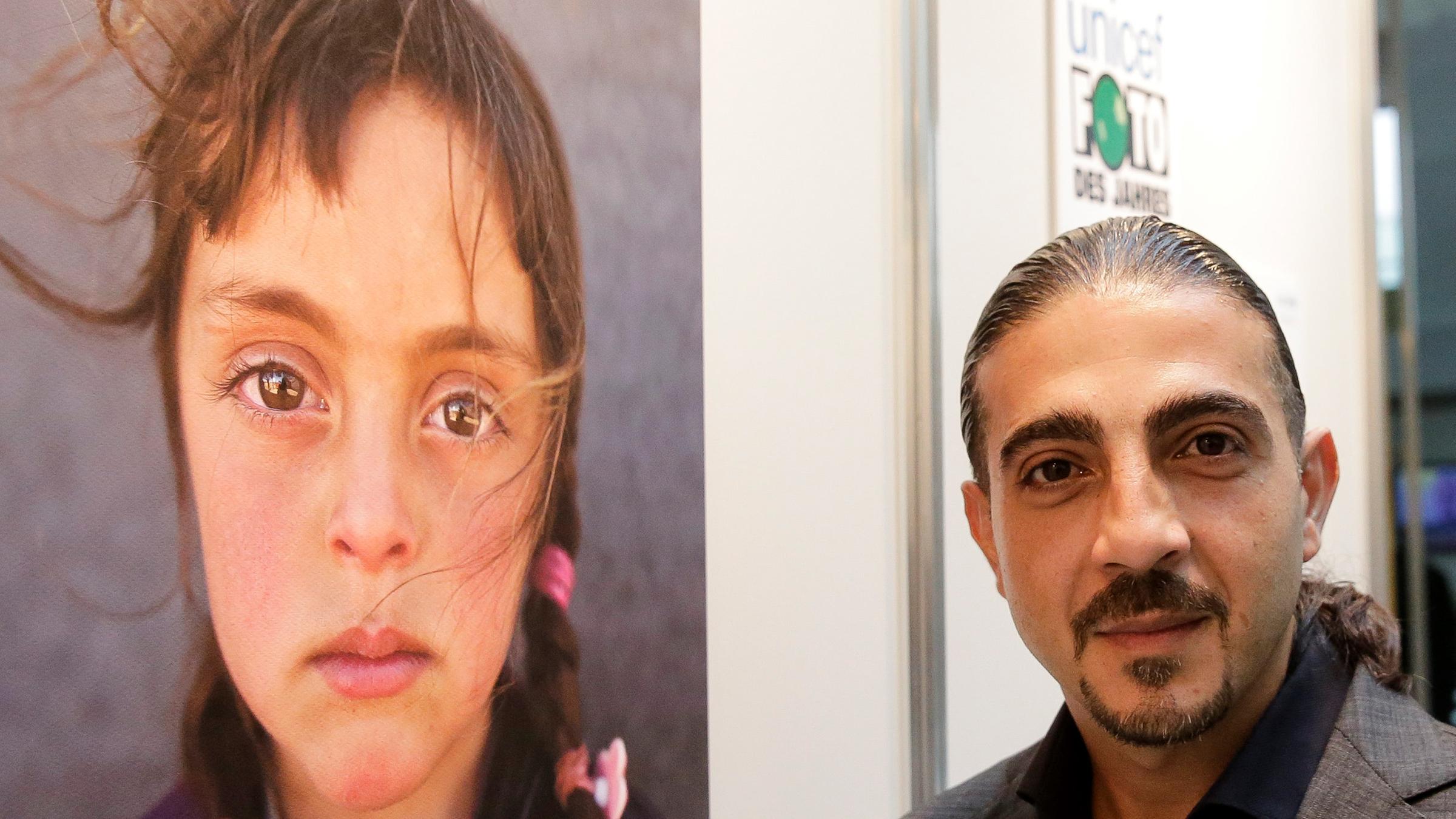 Gesicht des fünfjährigen syrischen Mädchens Zahra