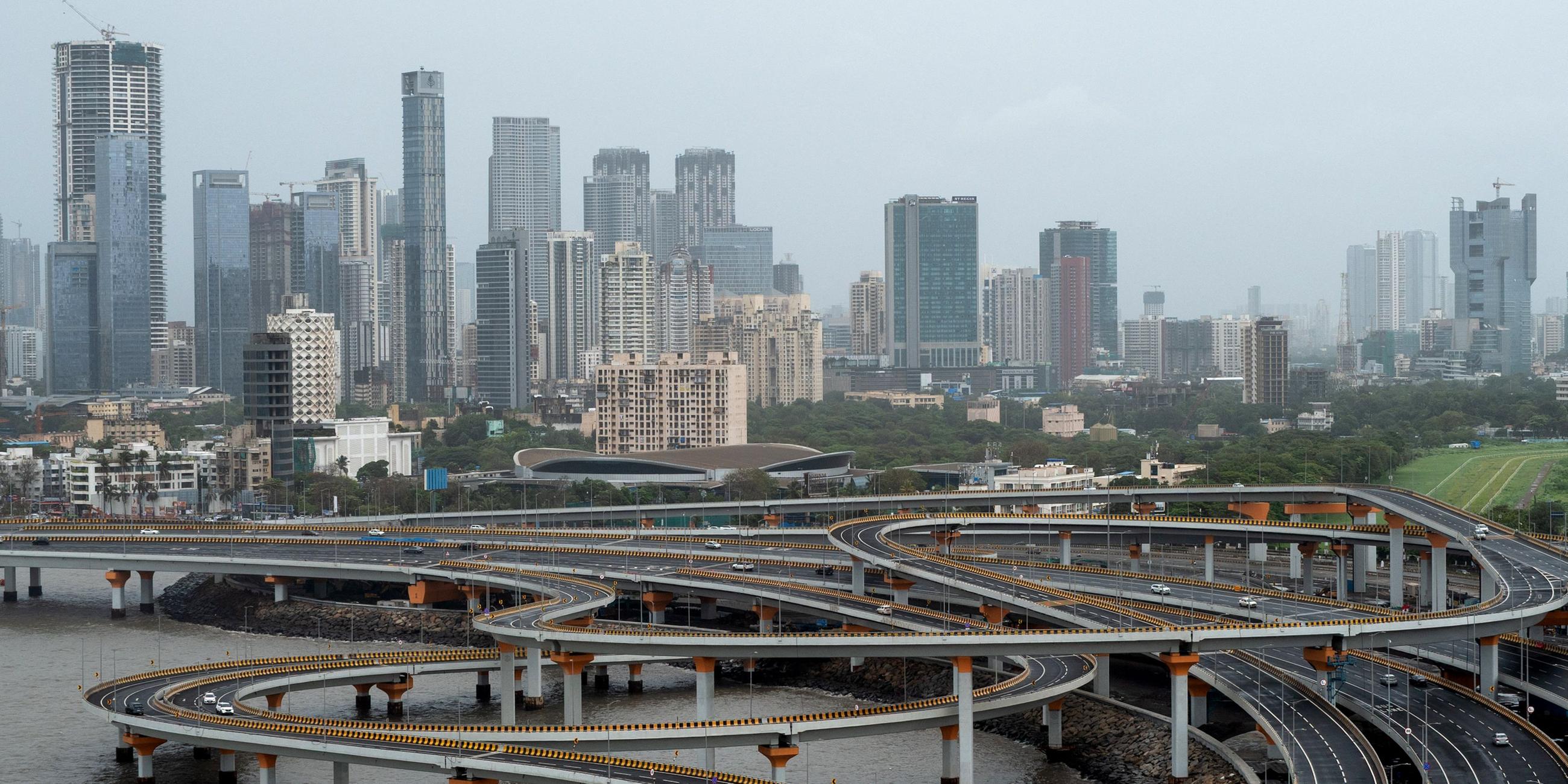 Verkehrsaufkommen in der Mega-City Mumbai.