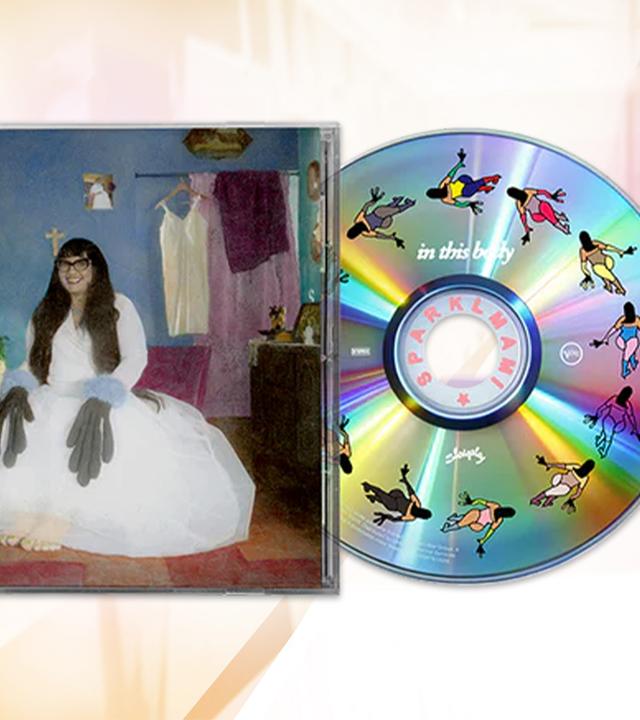 Auf dem Albumcover sieht man eine brünette Frau die ein Fantasie-Kostüm trägt. Daneben ist eine CD.