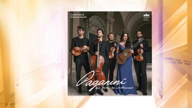 Auf dem Cover des Musikalbums sieht man ein Ensemble, das klassische Musikinstrumente in den Händen hält.