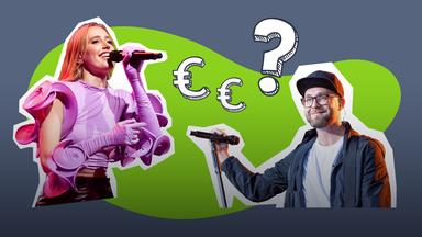 Sängerin Lea und Sänger Mark Forster; Euro-Zeichen; Fragezeichen