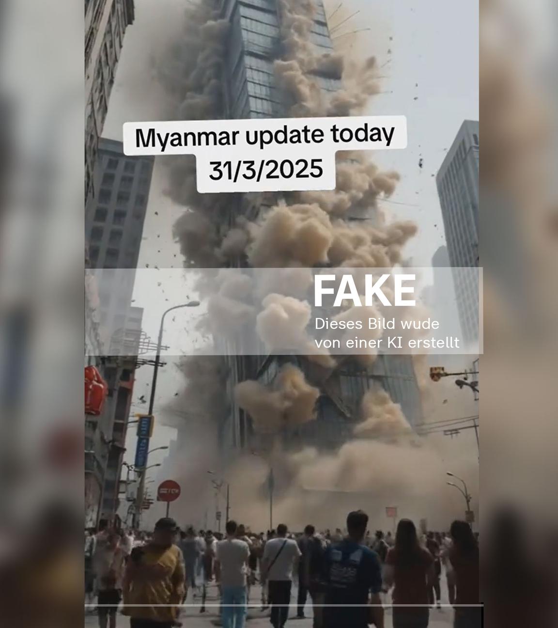 KI-Fakes nach dem Erdbeben in Myanmar