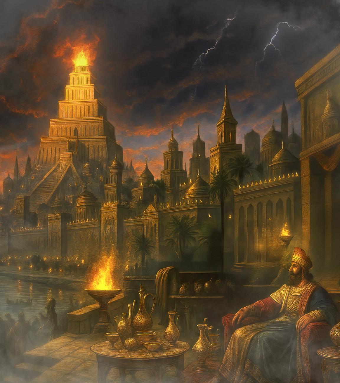 Animation: Epische Panoramaansicht der Sündenstadt Ninive