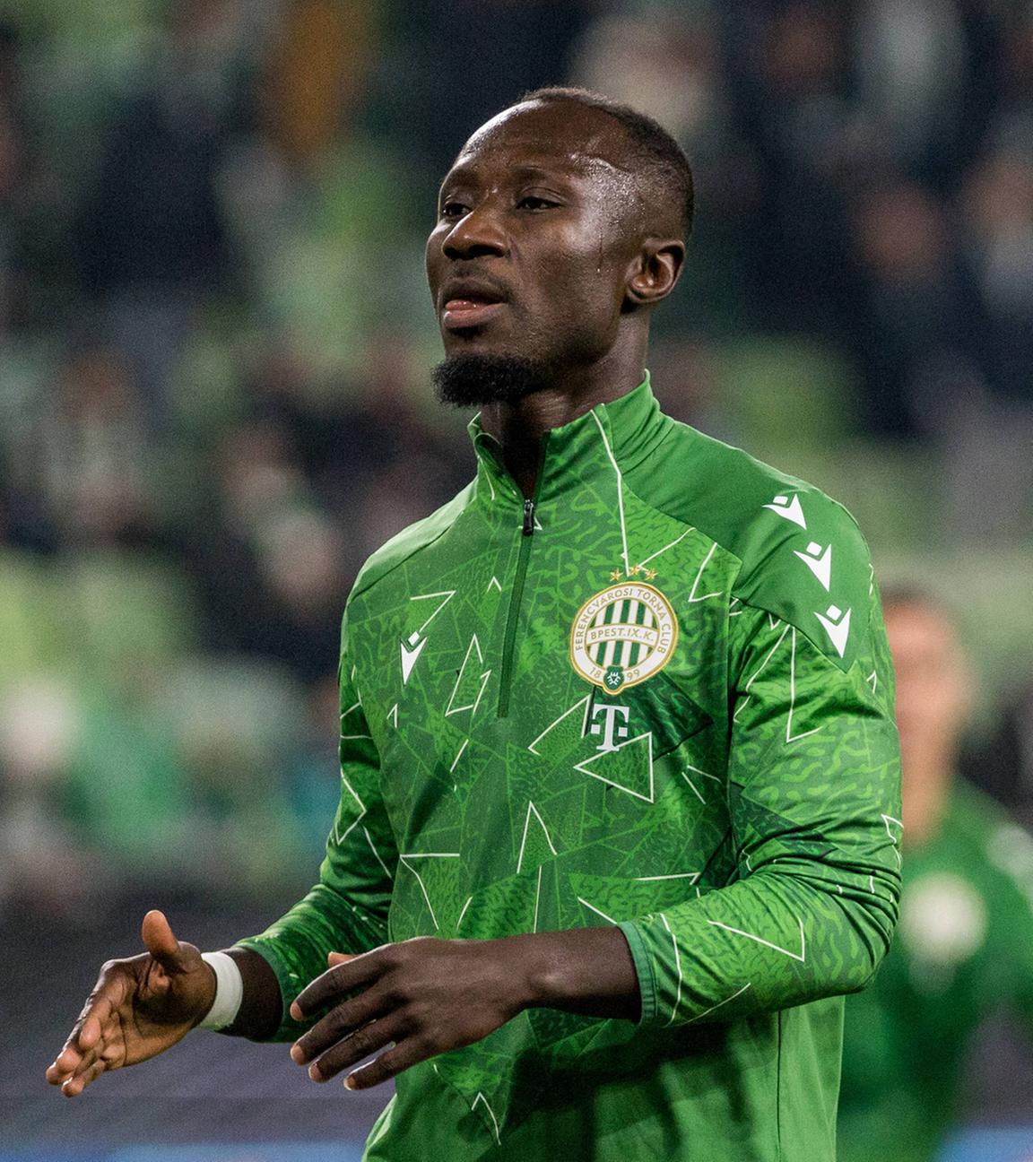 Naby Keïta (Ferencváros) beim Aufwärmen vor dem Europa-League-Spiel gegen Ludogorets Razgrad.