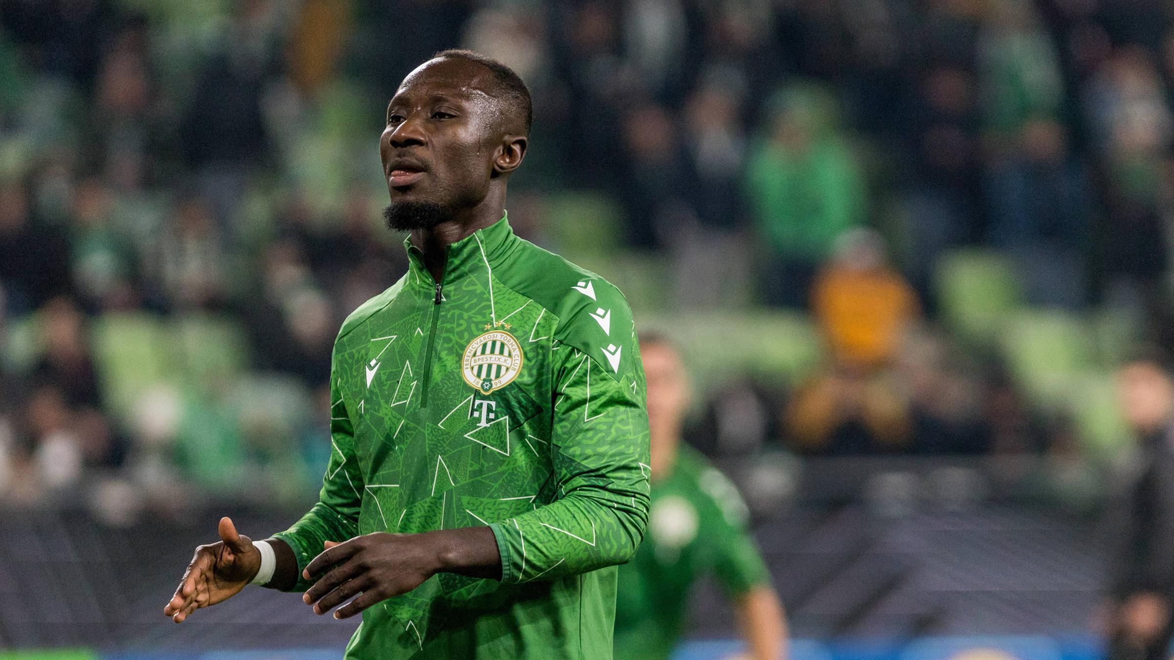 Naby Keïta (Ferencváros) beim Aufwärmen vor dem Europa-League-Spiel gegen Ludogorets Razgrad.