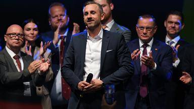 Sachsen-Anhalt: Ulrich Siegmund,Sptzenkandidat der AfD zur Landtasgwahl 2026 bei der Wahlfeier der AfD Sachsen-Anhalt.