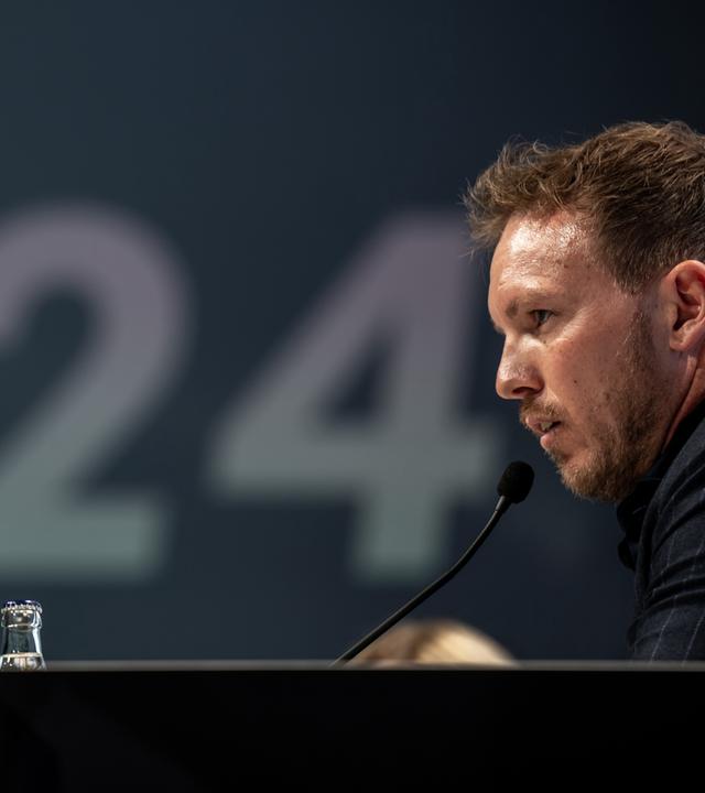 Bundestrainer Julian Nagelsmann bei der Kadervorstellung