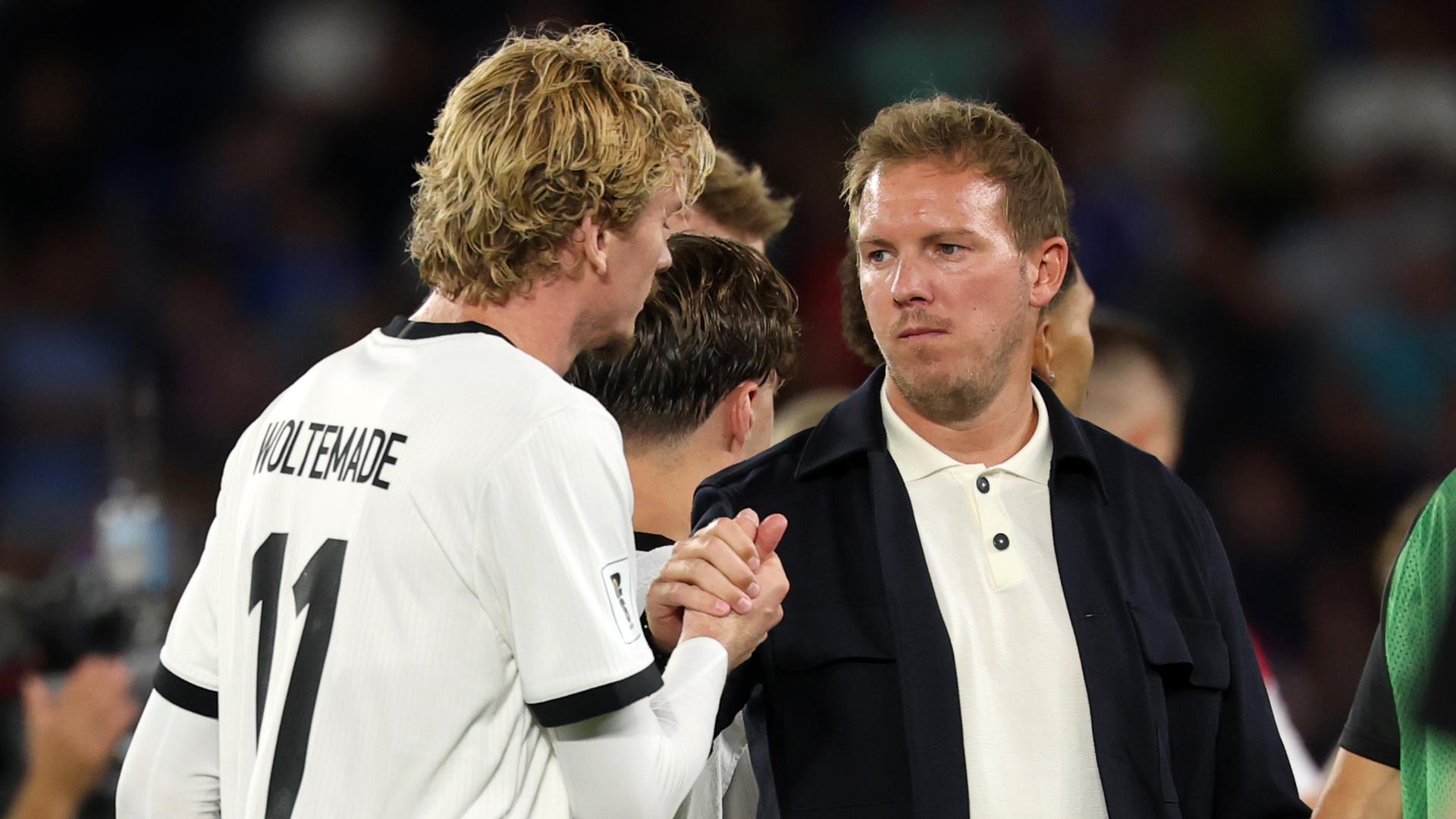 Julian Nagelsmann und Nick Woltemade