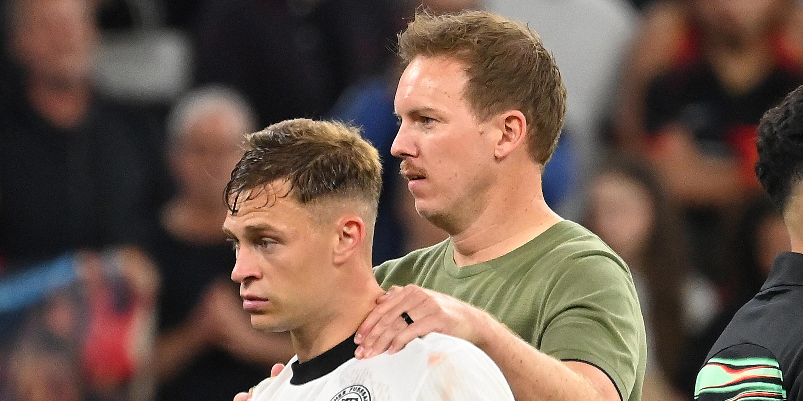 Julian Nagelsmann und Joshua Kimmich: Die Art des Auftrittes gegen Frankreich ist für den Bundestrainer entscheidend.