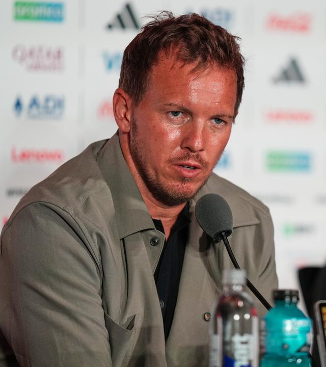 Bundestrainer Julian Nagelsmann auf der Pressekonferenz vor dem Spiel gegen die Elfenbeinküste