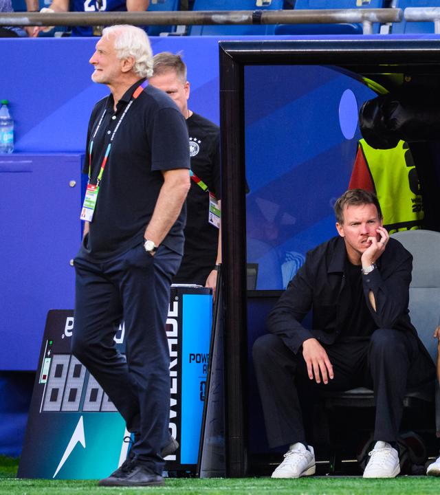 Enttäuschung bei Rudi Völler (l.) und Julian Nagelsmann