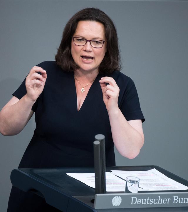 Andrea Nahles im Bundestag
