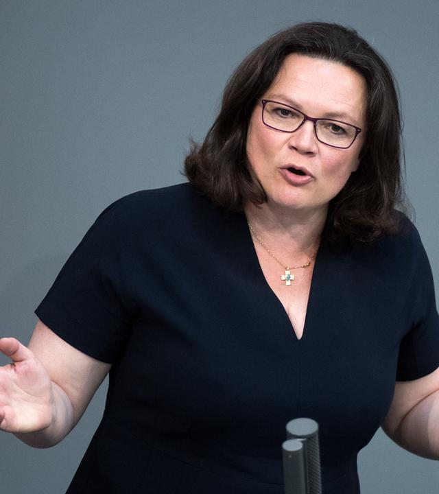 Andrea Nahles im Bundestag