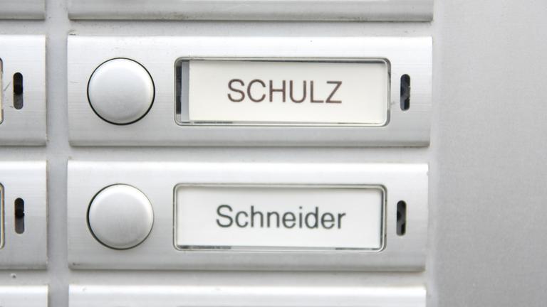 Klingelschilder mit Nachnamen