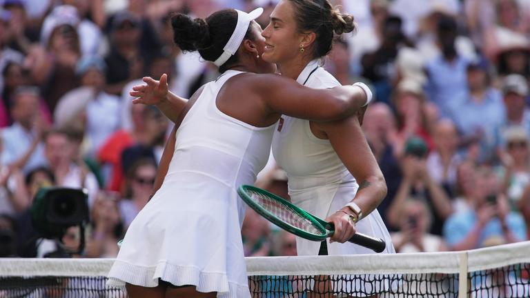 Naomi Osaka und Aryna Sabalenka am 05.07.26