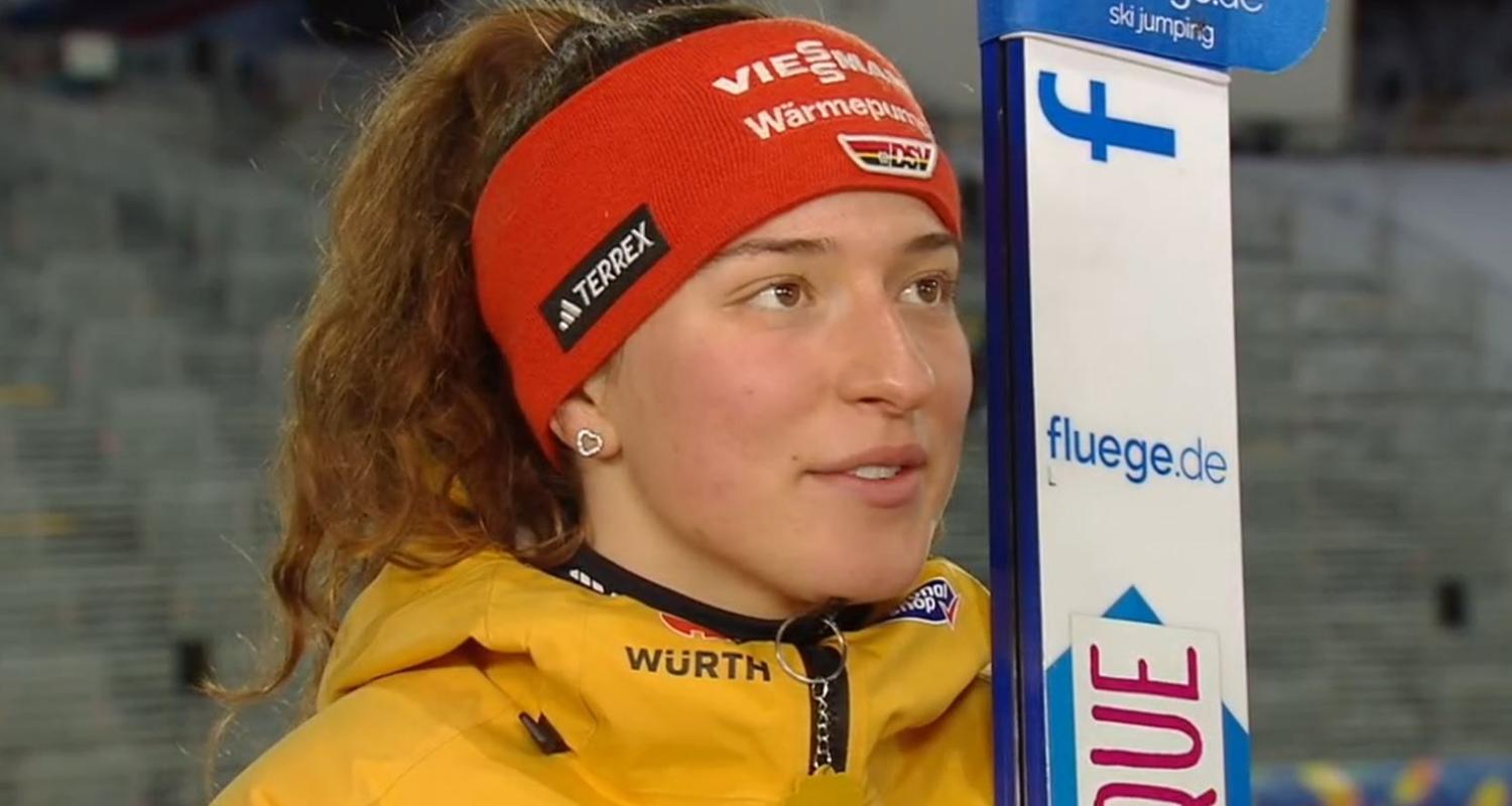 Die nordische Kombiniererin Nathalie Armbruster im ZDF-Interview