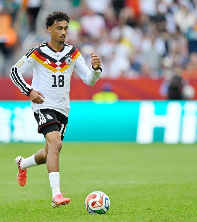 Nathaniel Brown (Deutschland) während des Gruppenspiels der FIFA Fußball-WM 2026 gegen die Elfenbeinküste.