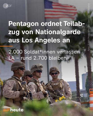 Soldaten der Nationalgarde in Los Angeles