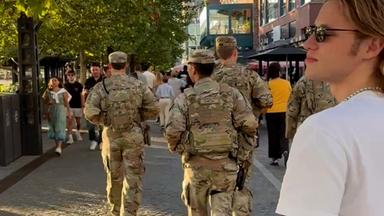 Soldaten der Nationalgarde patroulliert durch Washington D.C.