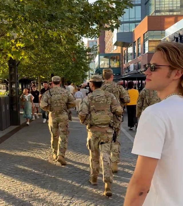 Soldaten der Nationalgarde patroulliert durch Washington D.C.