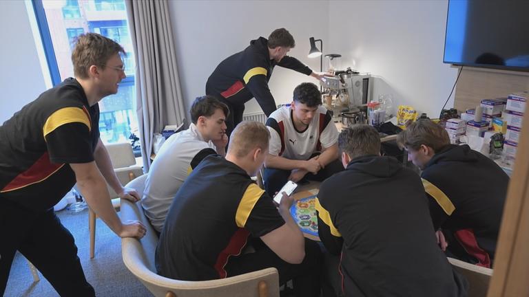 Nationalmannschaft vor dem Spiel