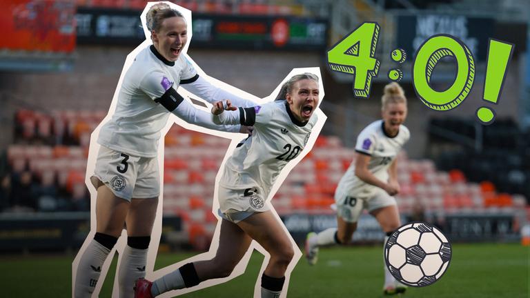 Nach etwas weniger als einer Minute brachte Elisa Senß (rechts) ihr Team in Führung.